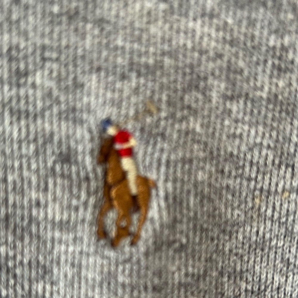 Ralph Lauren Men's Gray 1/4 Zip Sweater - Picture 5 of 8